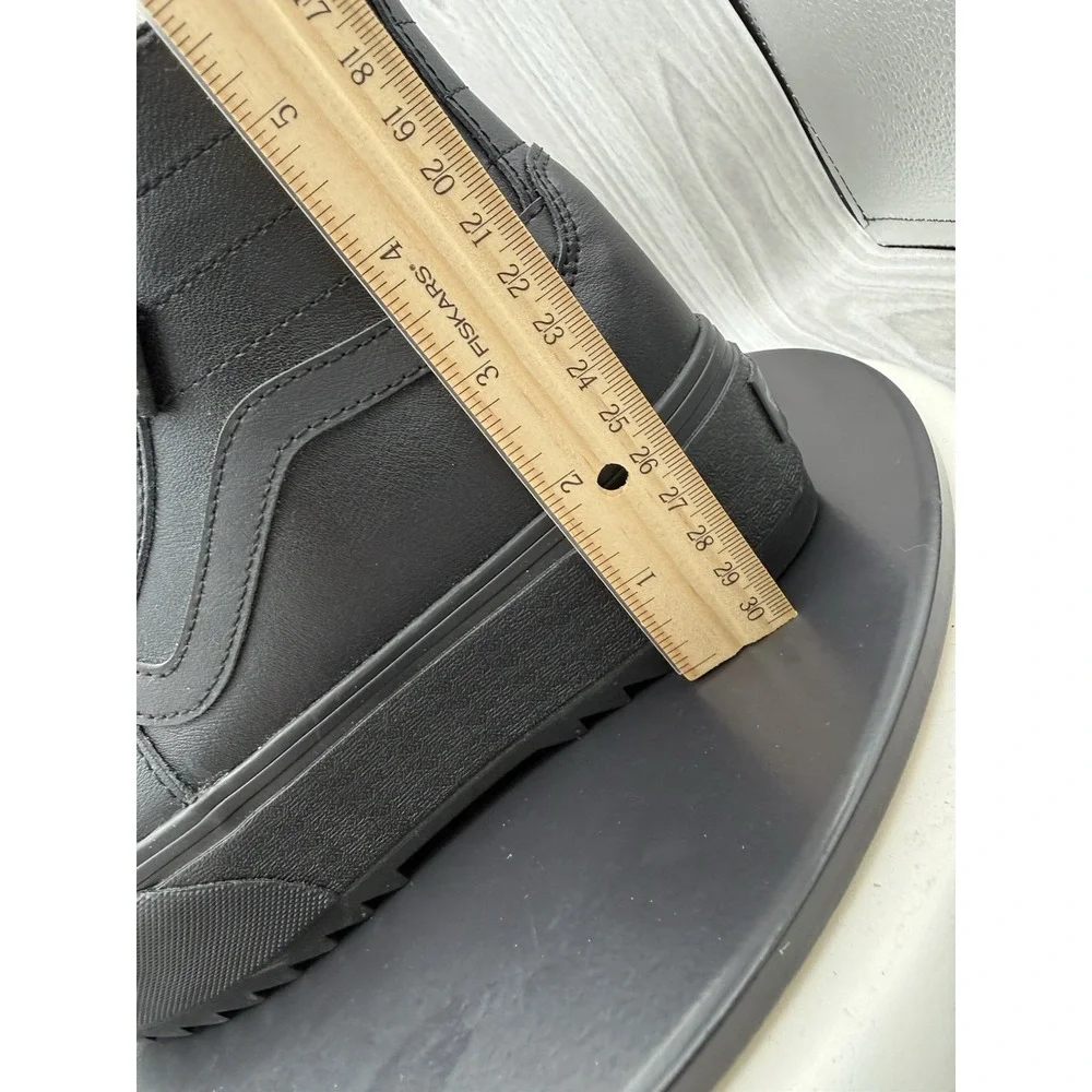 Vans Filmore Hi Stackform Womens Size 6.5 Triple Black Leather Platform Shoes